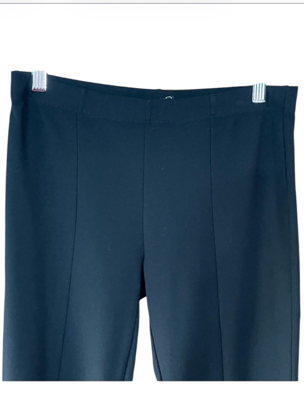 Clara Sun Woo Ponte Knit Black Kick Front Slit Pull On Pants $109. Excellent XS - Picture 7 of 14